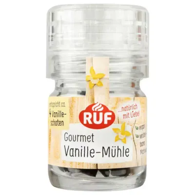RUF Gourmet Vanille-Mühle 7,5 g – Tahiti-Vanille frisch gemahlen | miniSchoggi