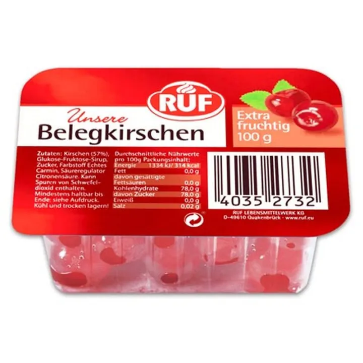 RUF cerises confites 100 g – la touche colorée et sucrée pour tes créations pâtissières | miniSchoggi