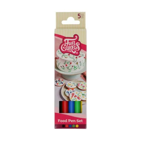 Food pens primary colors, 5 pieces