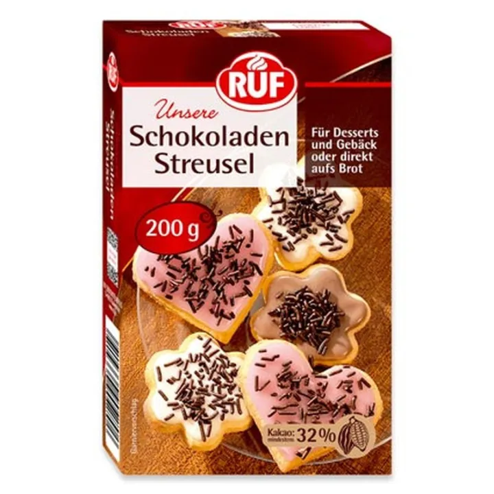 RUF Chocolate Strands 200 g – classic decoration for cakes and desserts | miniSchoggi