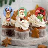 Toppers di carta da regalo natalizi, 20 pezzi