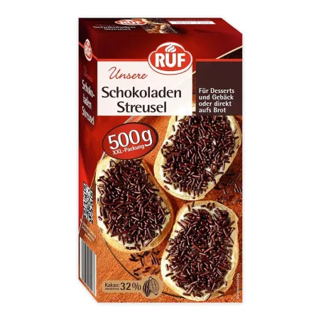 RUF Schokoladen Streusel 500 g – décoration classique pour gâteaux et desserts | miniSchoggi