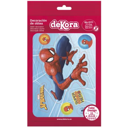 Dessus de gâteau en papier alimentaire Spiderman, 14.8 x 21 cm