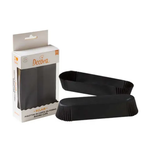Eclair paper shapes black, 60 pieces for noble gifts
