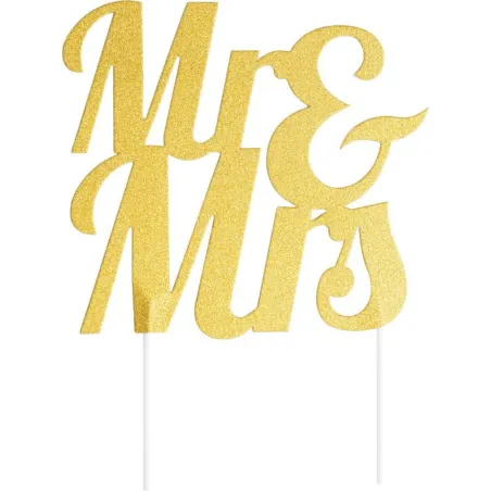 Mr & Mrs Cake Topper Or