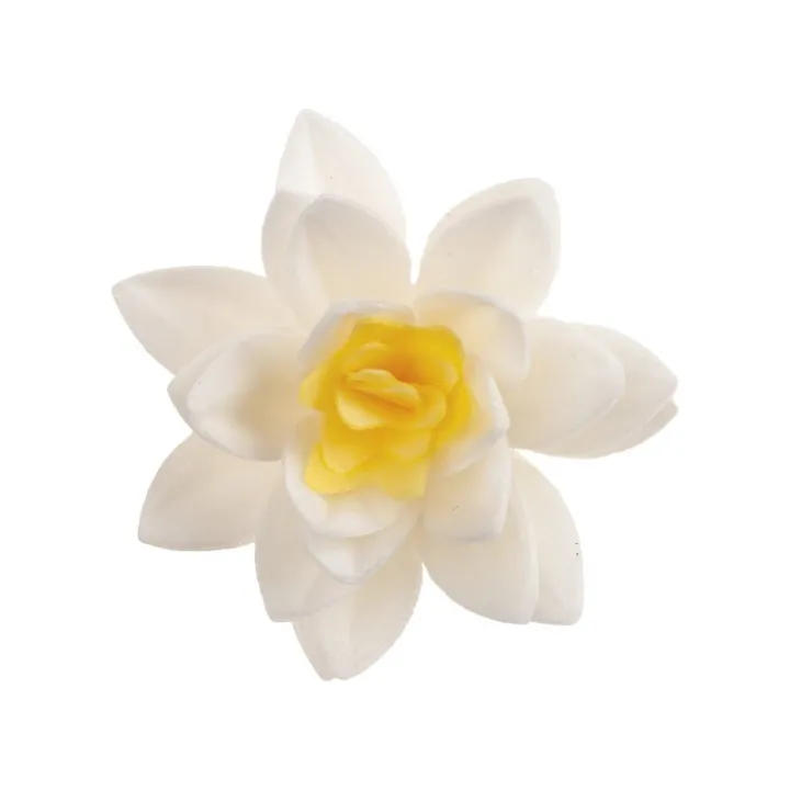Fiori di carta commestibili bianchi Ø 7 cm, 10 pezzi