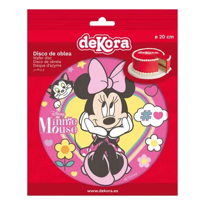 Cake topper made of edible paper Minnie Mouse, Ø 20 cm