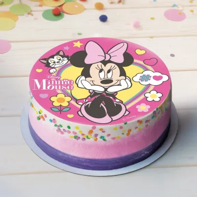 Cake topper made of edible paper Minnie Mouse, Ø 20 cm