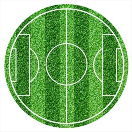 Cake topper made of edible paper Football field, Ø 20 cm