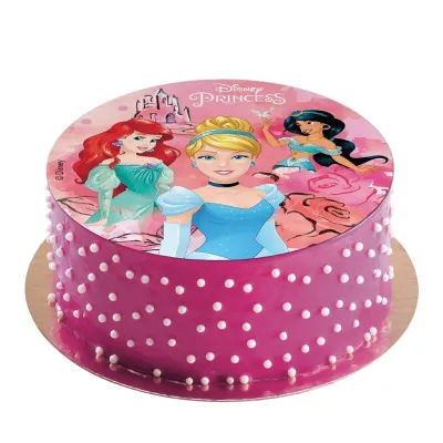 Cake topper made of edible paper princesses, Ø 20 cm