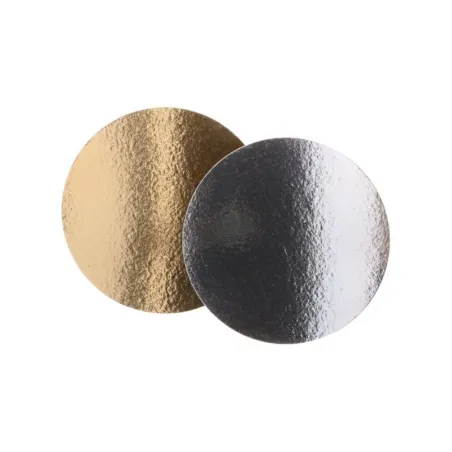 Piatto sottile rotondo Ø 26 cm, argento e oro