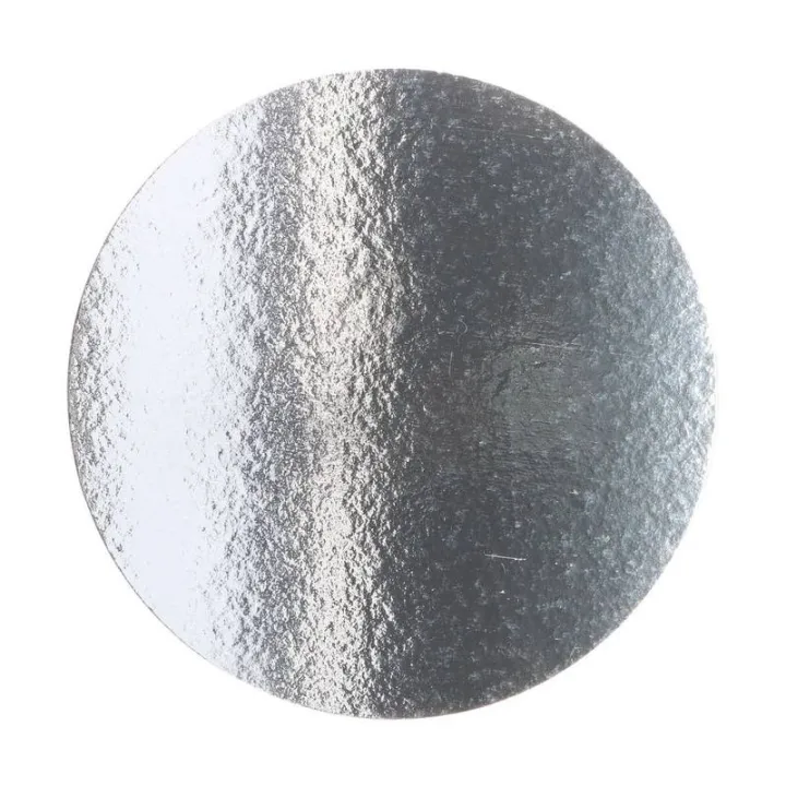 Dünne Tortenplatte rund Ø 30 cm, Silber und Gold