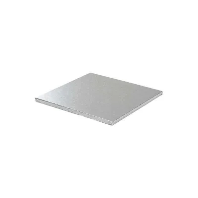 Tortenplatte Quadrat 20 cm, Silber