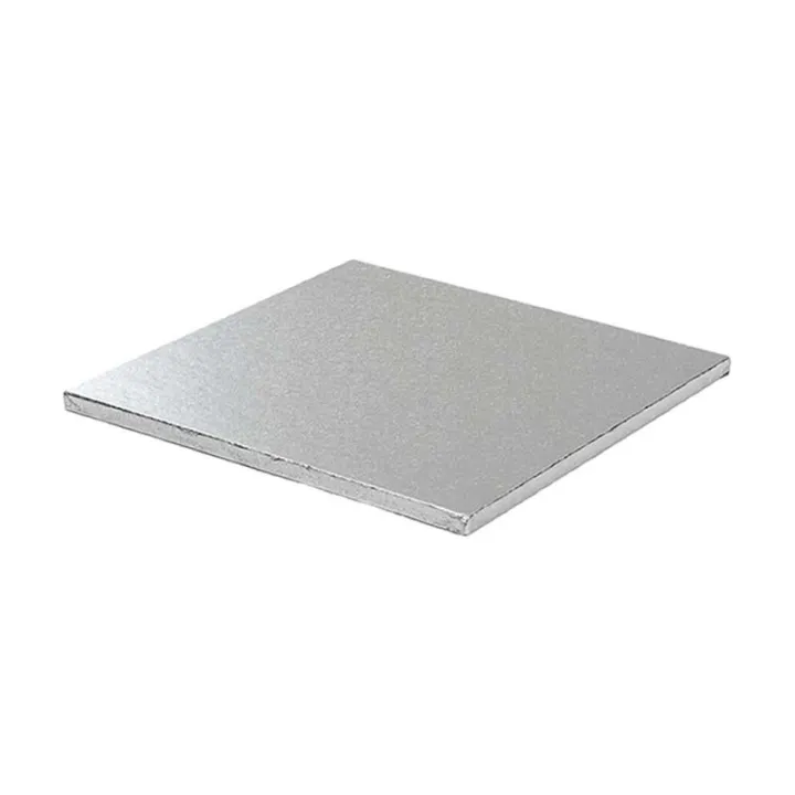 Cake plate square 40 cm, silver