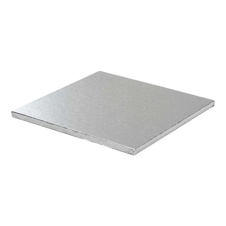 Cake plate square 45 cm, silver