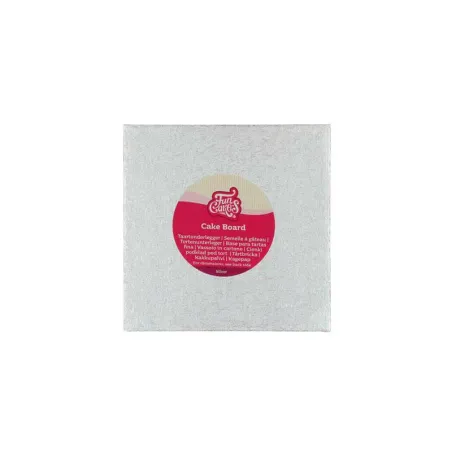 Piatto sottile quadrato da 15 cm, argento