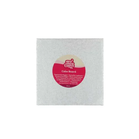 Piatto sottile quadrato da 20 cm, argento