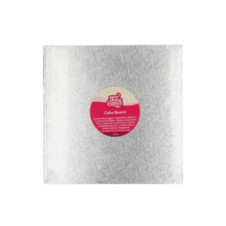 Piatto sottile quadrato da 25 cm, argento