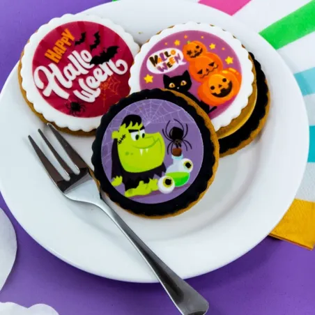 Halloween wafer toppers, 12 pieces