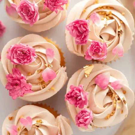 Mini roses lyophilisées blanches & roses