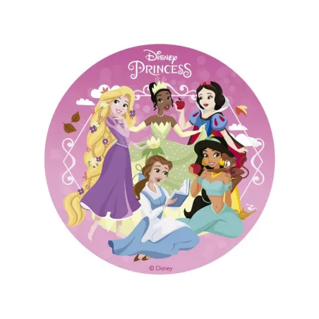 Cake topper in carta commestibile Principesse Disney, Ø 15,5 cm