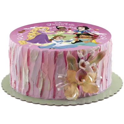 Cake topper in carta commestibile Principesse Disney, Ø 15,5 cm
