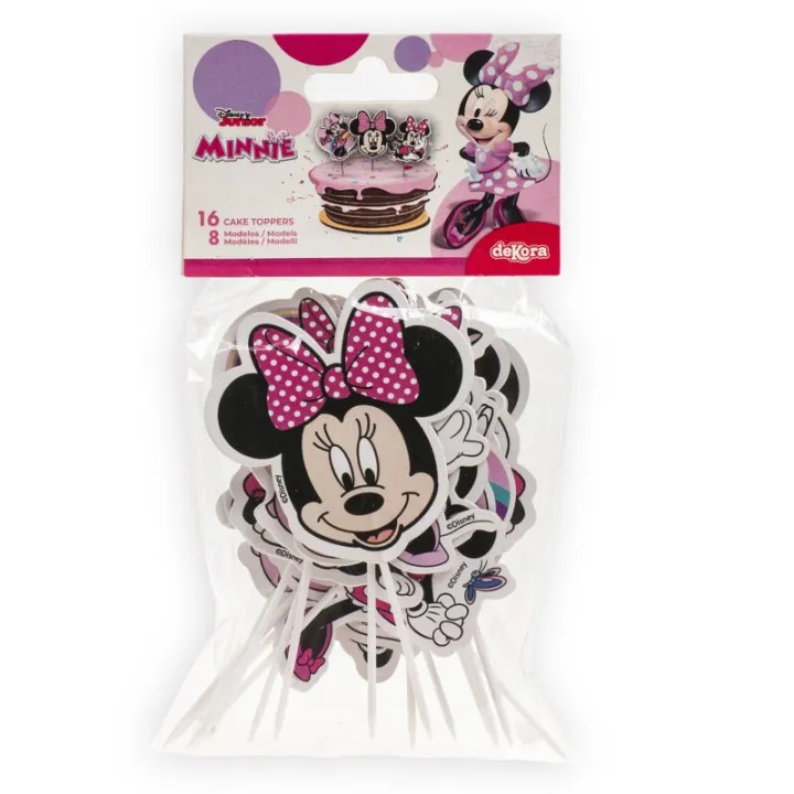 Cake topper Minnie Mouse, 16 pezzi
