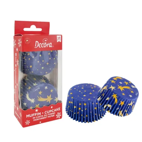 Cupcake molds stars, 36 pieces