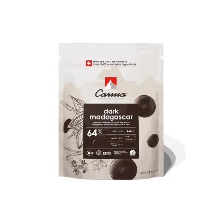 Cioccolato fondente Madagascar 64%, 1,5 kg