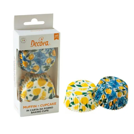 Lemon cupcake cases, 36 pieces