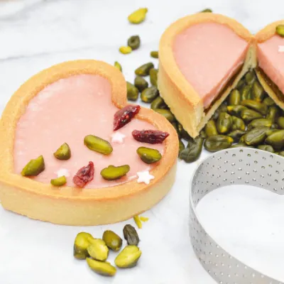 Cake rings perforated heart Ø 7.5 cm x 8.5 cm, 4 pieces