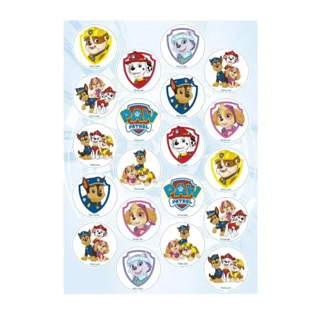 Mini plaque comestible Paw Patrol, 20 pièces