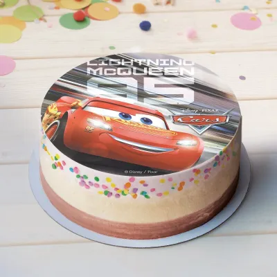 Tortenaufleger aus Esspapier Cars, Ø 20 cm