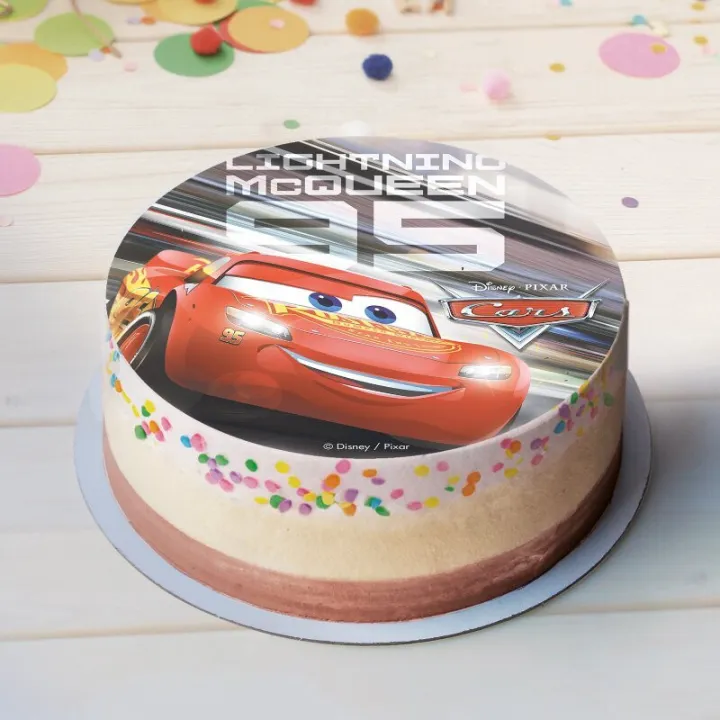 Tortenaufleger aus Esspapier Cars, Ø 20 cm