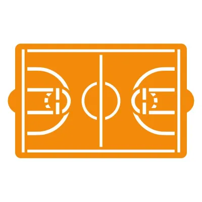 Stencil Basketballfeld, 30 x 20 cm