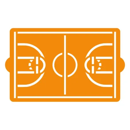 Stencil basketball court, 30 x 20 cm
