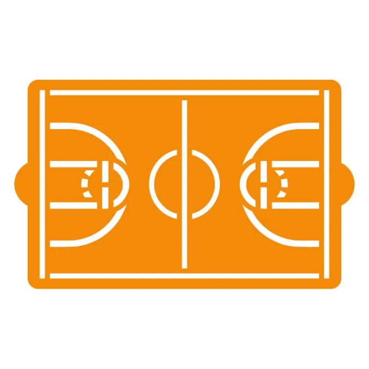 Campo da basket a stencil, 30 x 20 cm