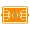 Stencil Basketballfeld, 30 x 20 cm