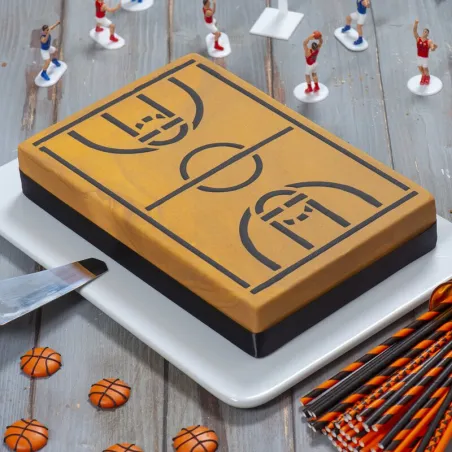 Campo da basket a stencil, 30 x 20 cm