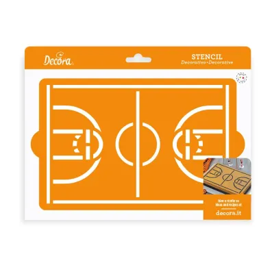 Stencil Basketballfeld, 30 x 20 cm