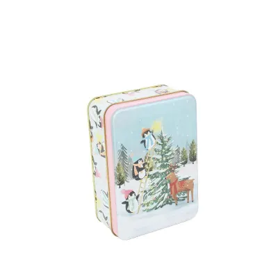 Guetzlidose Pingu mit Weihnachtsbaum, 120 x 85 x 43 mm