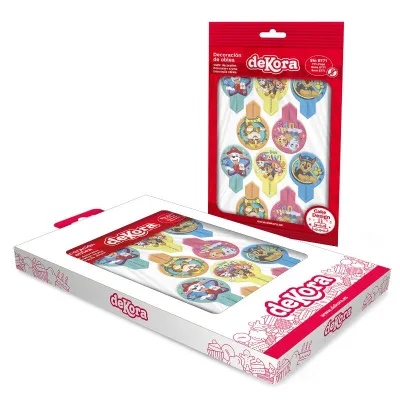 Cupcake toppers in carta commestibile Paw Patrol, 20 pezzi