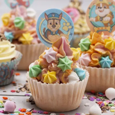 Cupcake toppers in carta commestibile Paw Patrol, 20 pezzi