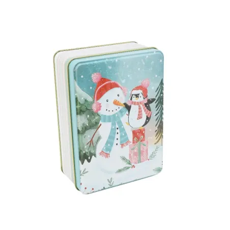Scatola per biscotti con pupazzo di neve, 140 x 100 x 55 mm