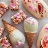 Freeze-dried rose petals