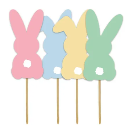 Cupcake topper per coniglietti di Pasqua, 12 pezzi
