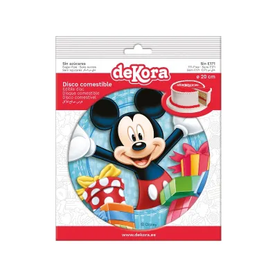 Dessus de gâteau en papier alimentaire Mickey Mouse, Ø 20 cm