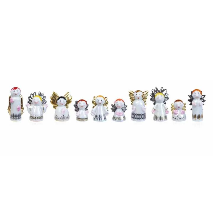 Figurines de l'Épiphanie Ange, set à 10 pièces