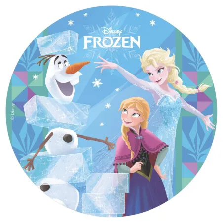 Découpe pour gâteau en papier Frozen avec Olaf, Ø 20 cm