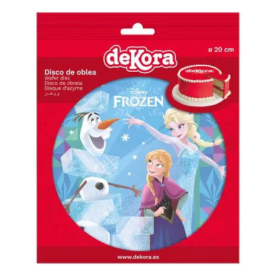 Découpe pour gâteau en papier Frozen avec Olaf, Ø 20 cm